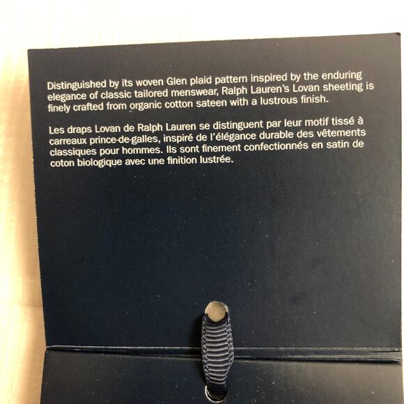 Ralph Lauren Lovan Jacquard King Flat Sheet 100% Organic Cotton Parchment White - Picture 5 of 8